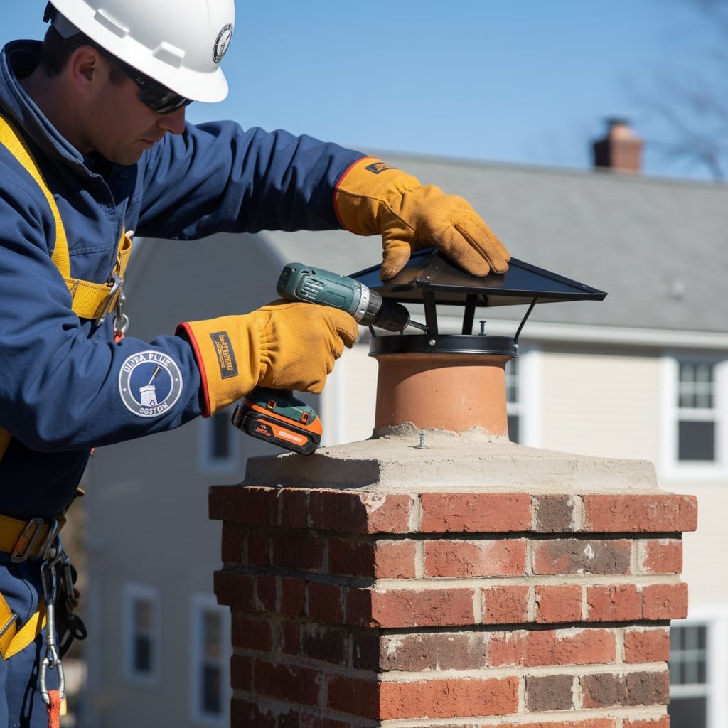 Boston Chimney Cap Installation
